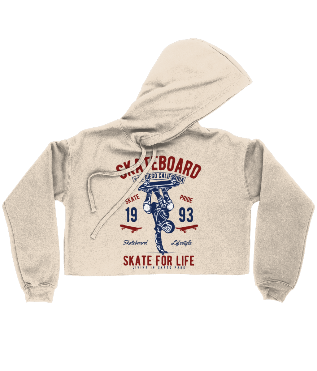 Skate For Life - Sweat à capuche court Bella pour femme 