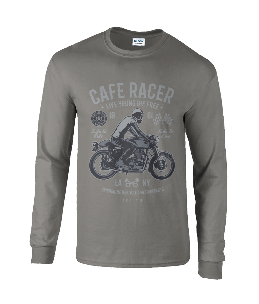 T-shirt à manches longues en coton ultra-doux Cafe Racer v3