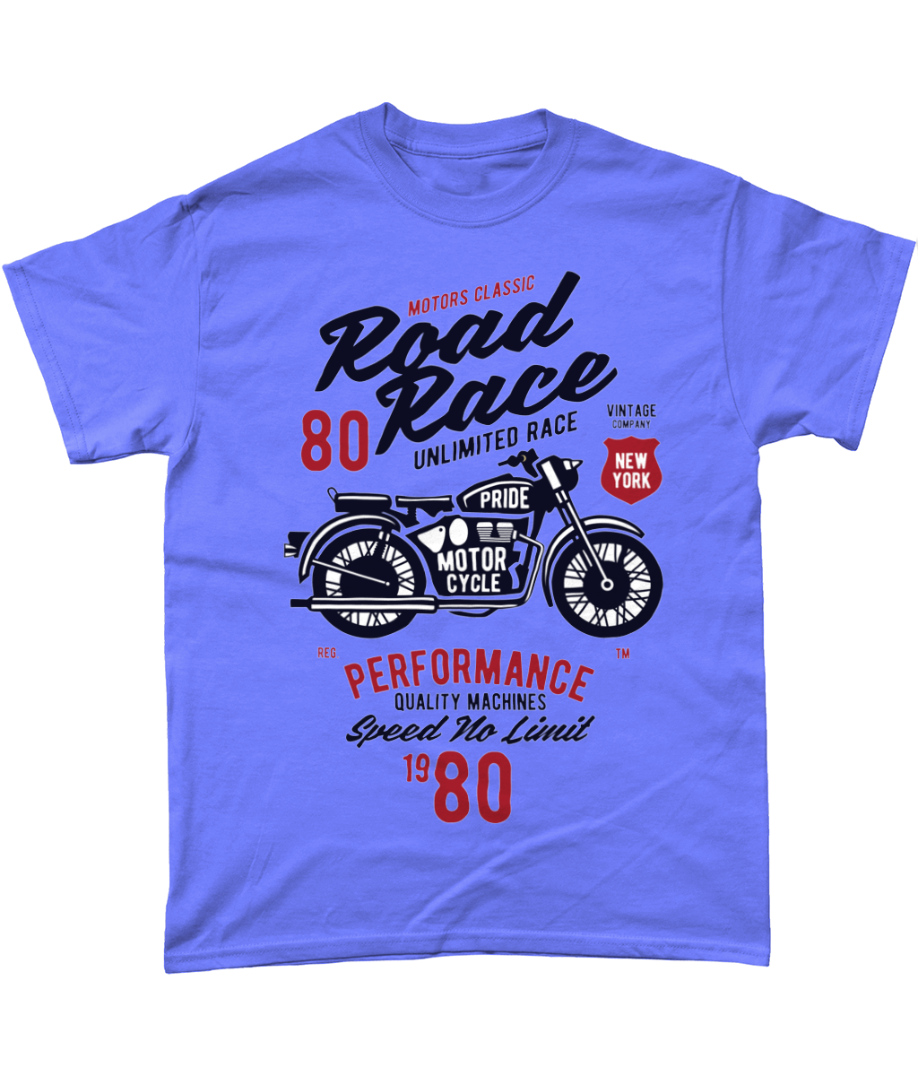 Road Race Motorcycle - Heavy Cotton T-Shirt