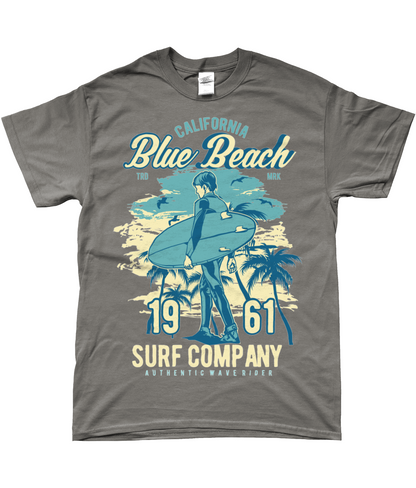 Blue Beach - SoftStyle Ringgesponnenes T-Shirt