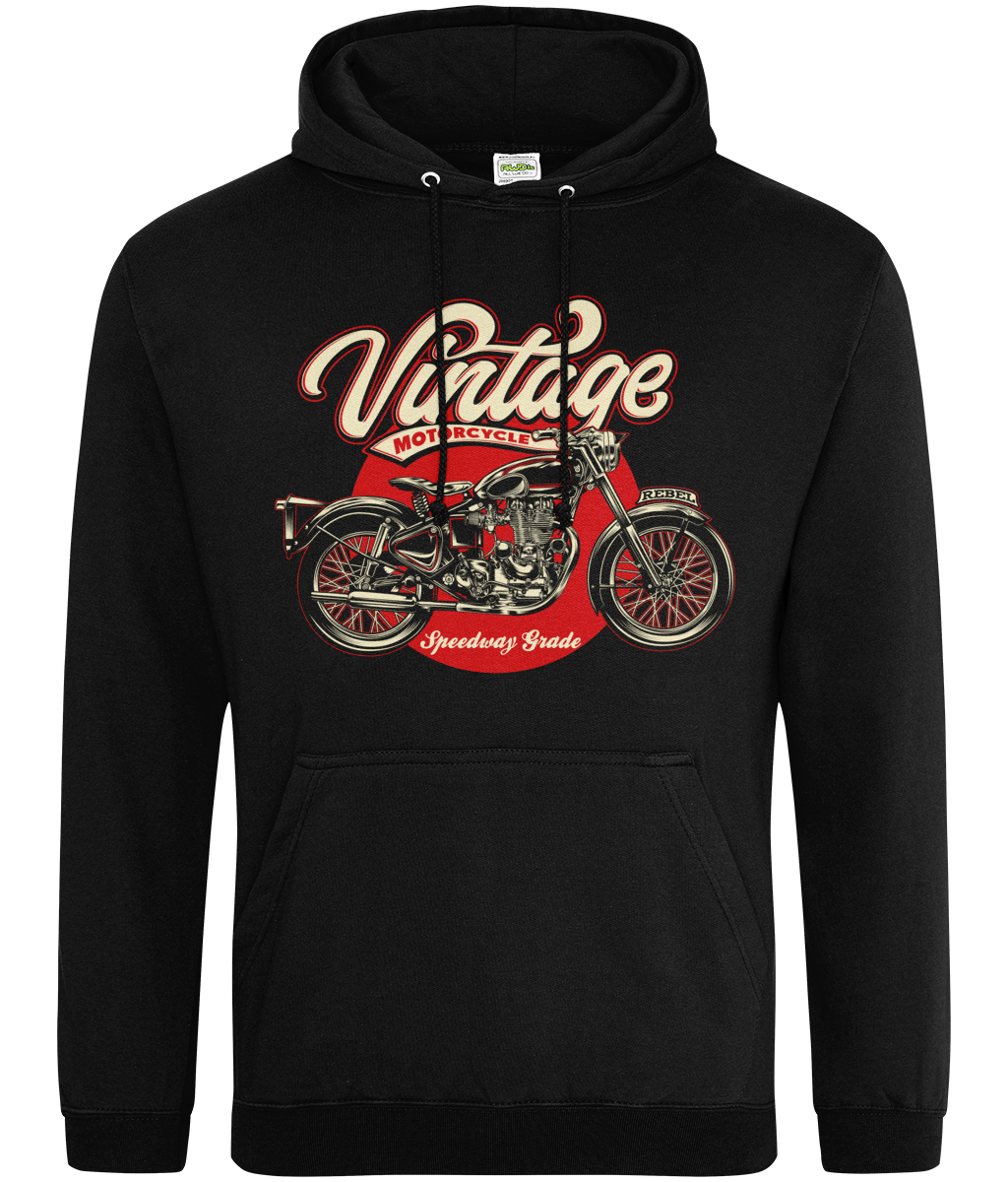 Vintage Motorrad - AWDis College Kapuzenpullover