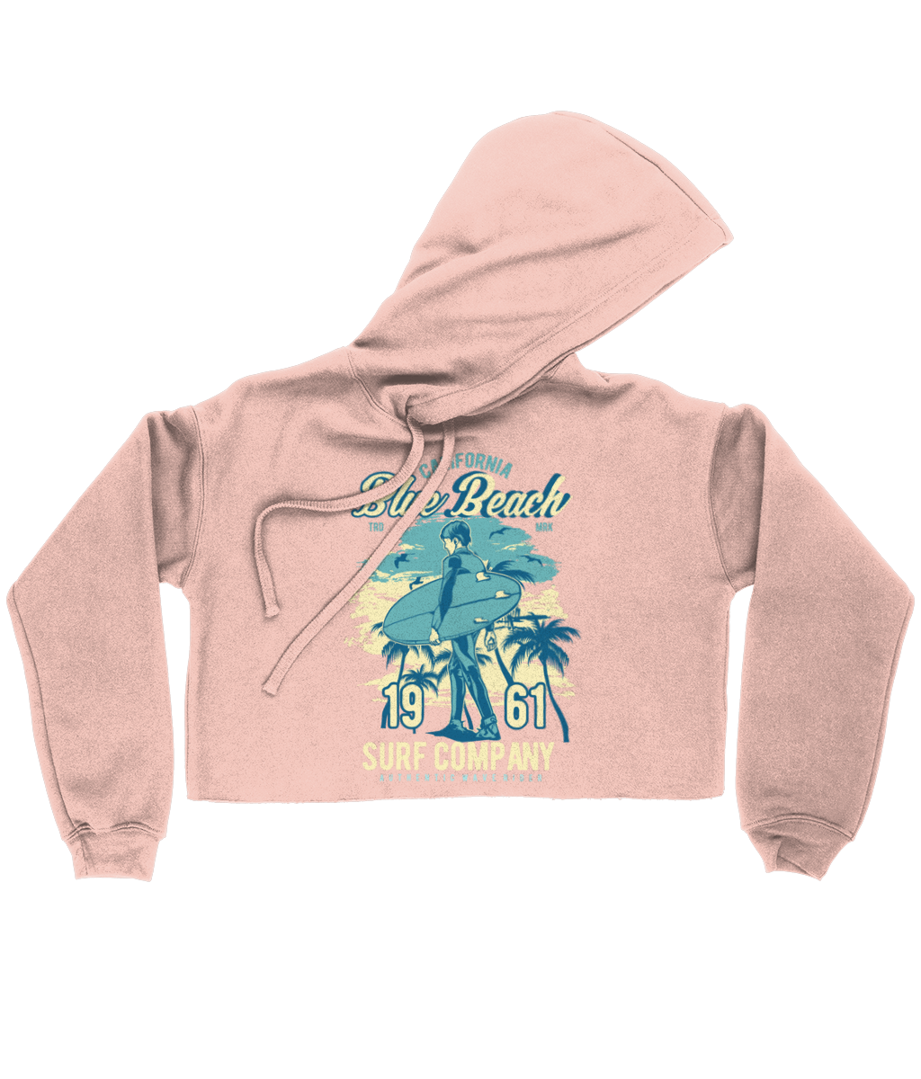 Blue Beach - Bella Ladies Cropped Hoodie