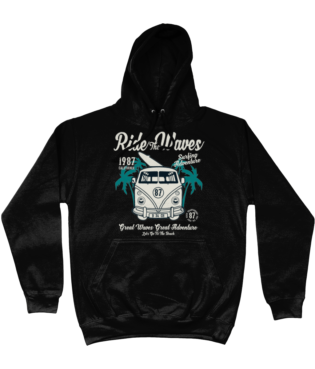 Ride The Waves – AWDis College Hoodie - Vitesse T-Shirts UK