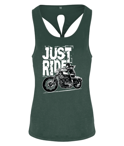 Biker Girl White - TR042 Women's TriDri® Yoga Knot Vest