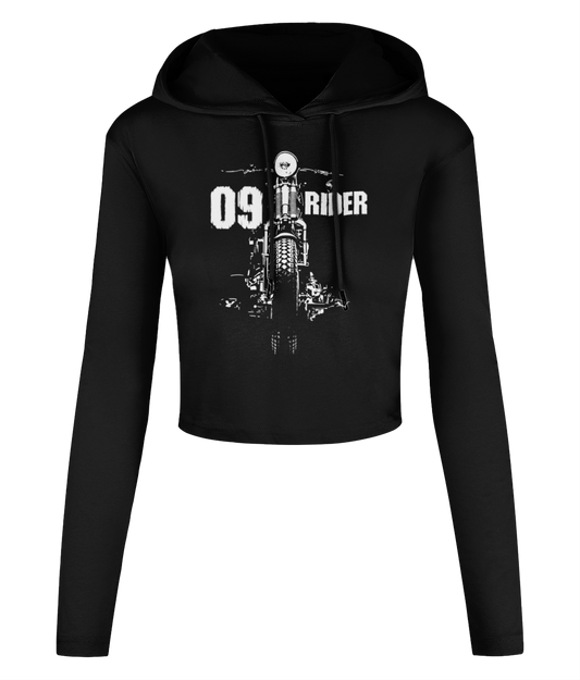 09 Rider - Women's Cropped Hooded T-shirt