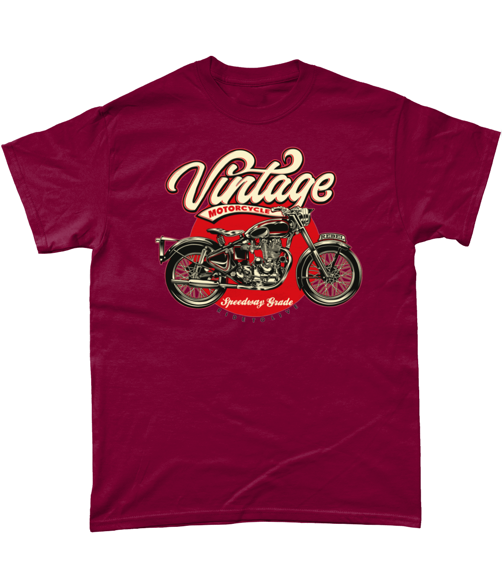 Moto vintage - T-shirt en coton épais