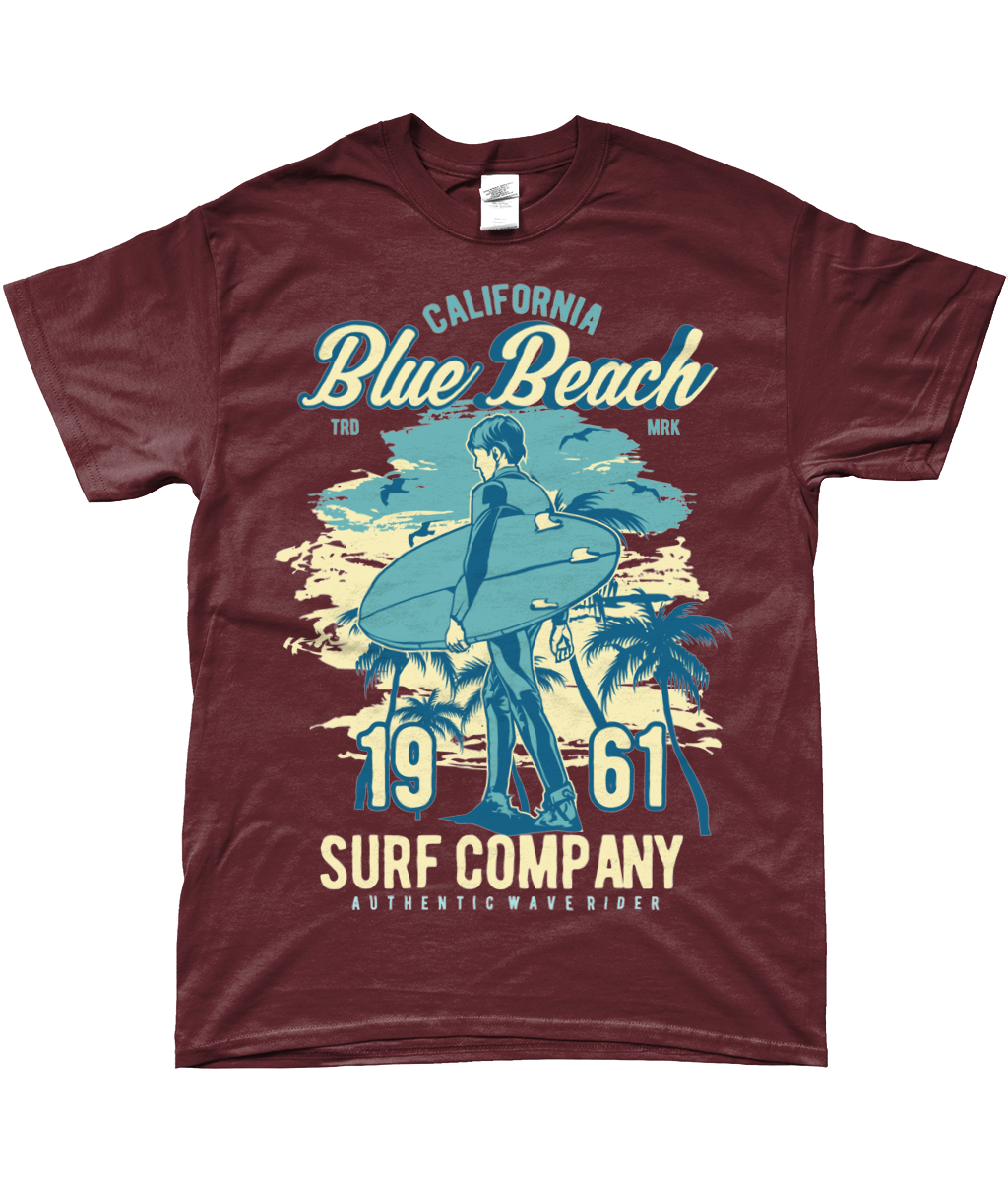 Blue Beach - T-shirt filé à anneaux SoftStyle