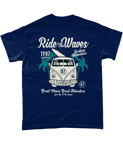 Ride The Waves – Gildan Heavy Cotton T-Shirt - Vitesse T-Shirts UK