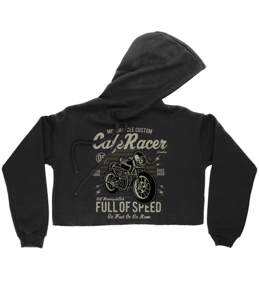 Cafe Racer v1 - Bella Damen Kurzer Hoodie 