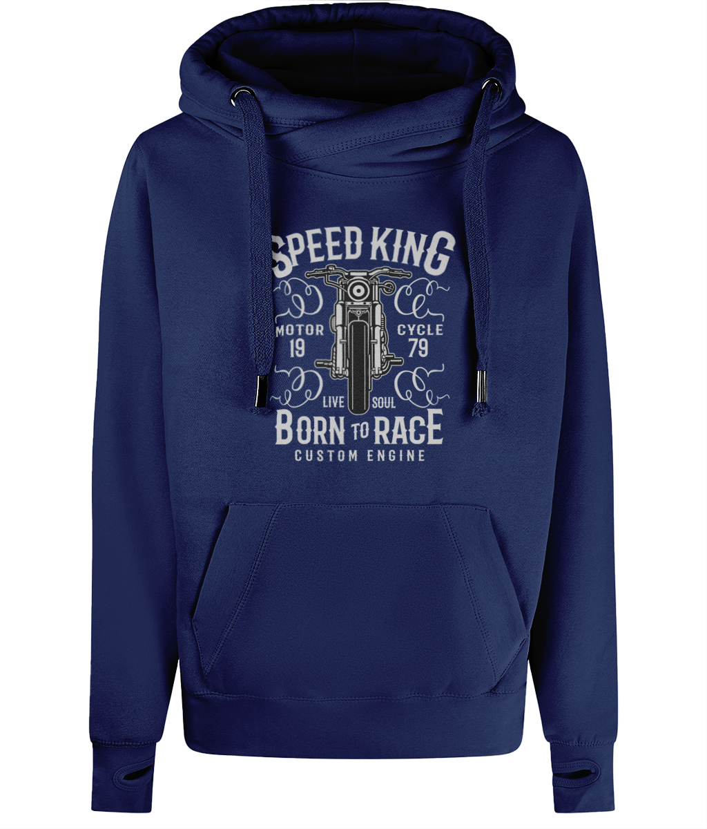 Speed King - AWDis Cross Neck Hoodie