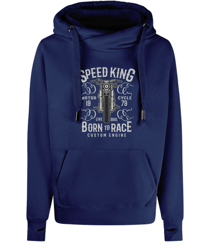 Speed King - AWDis Cross Neck Hoodie