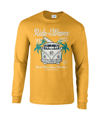 Ride The Waves - T-shirt à manches longues en coton ultra doux