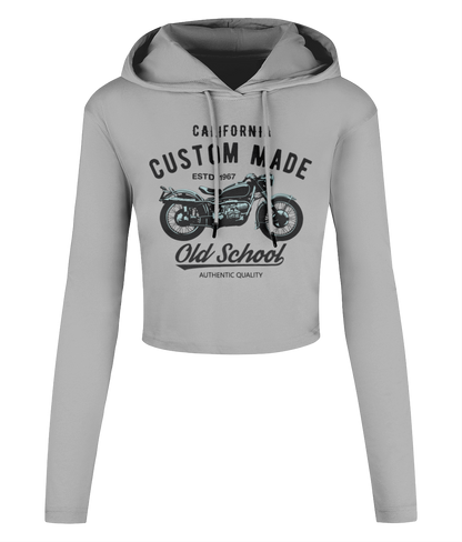 Custom Made - Women's Cropped Hooded T-shirt