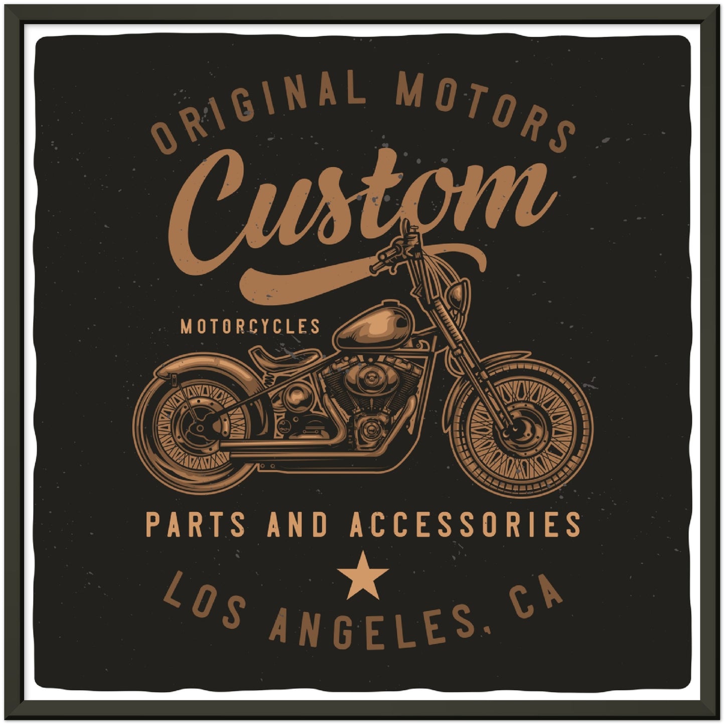 Custom Motorcycles - Premium Semi-Glossy Paper Metal Framed Poster