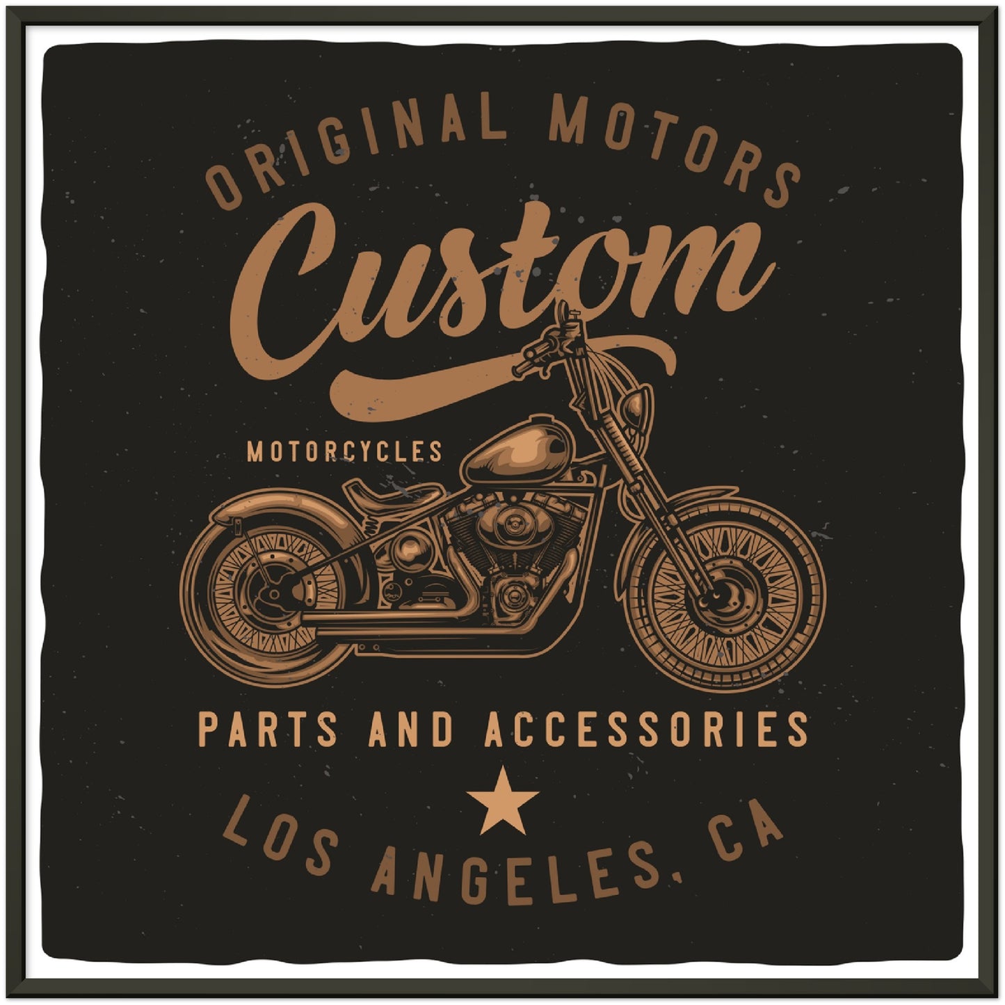 Custom Motorcycles - Premium Semi-Glossy Paper Metal Framed Poster