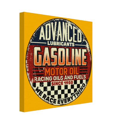 Vintage Gasoline Motor Oil Sign - Canvas